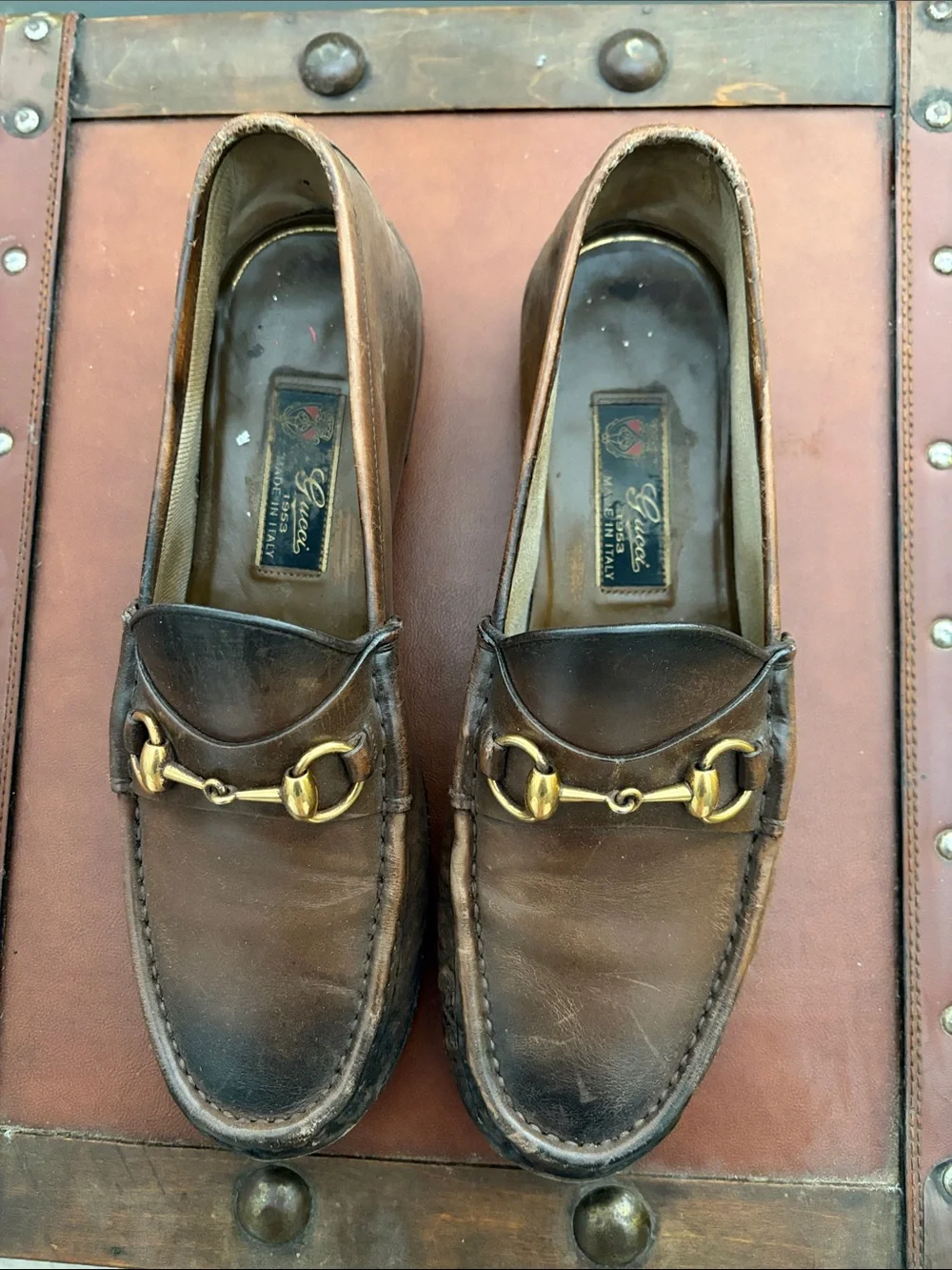 $1095 Gucci 1953 burnished loafer